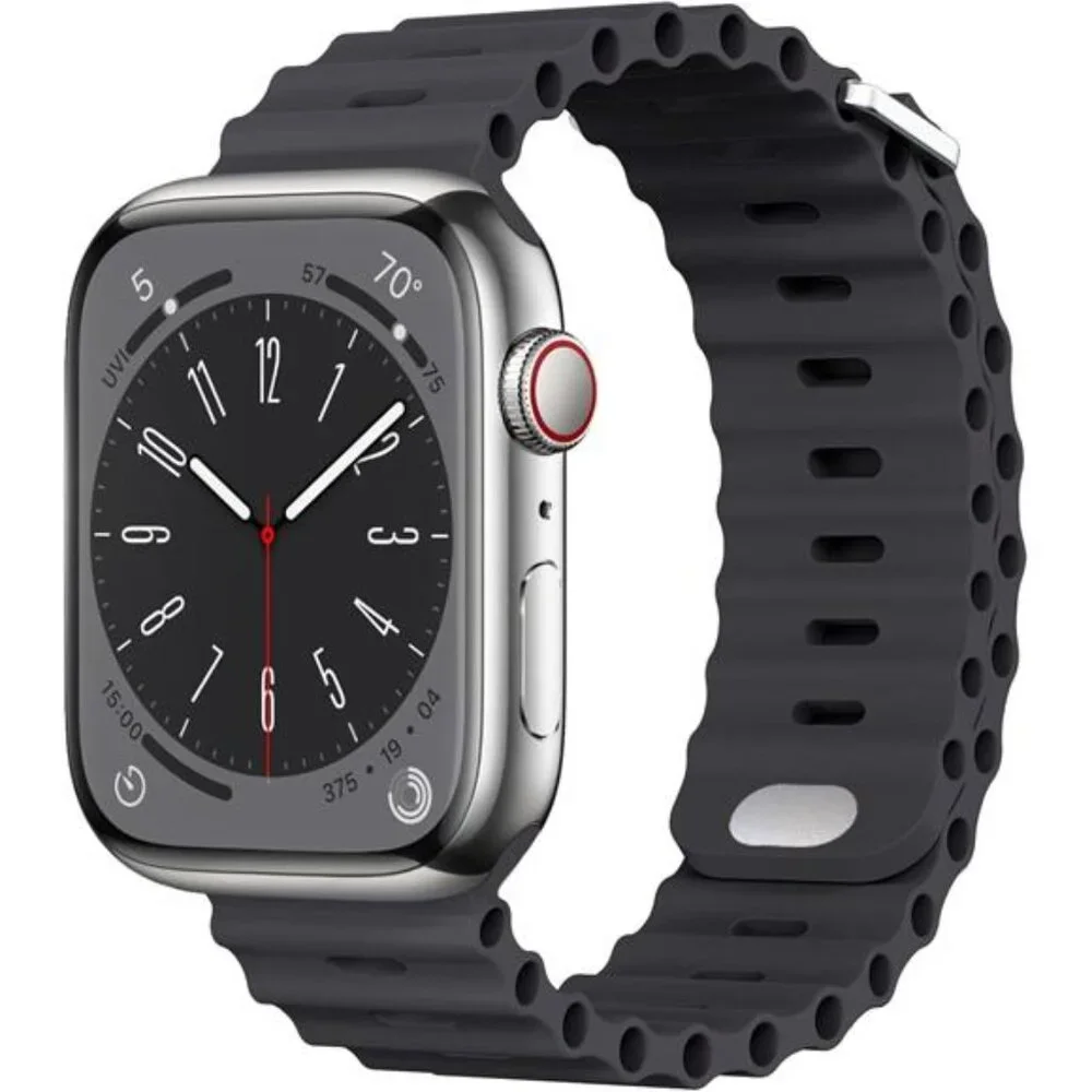Sport Soft Silicone Compatible with Apple Watch Ocean Band Wristband Ultra 9 8 7